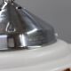 1930s Napako Art Deco pendant light in chrome and glass, restored, new wiring