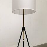 Mid-century minimalist tripod floor lamp, 1960s.
