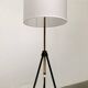 Mid-century minimalist tripod floor lamp, 1960s.