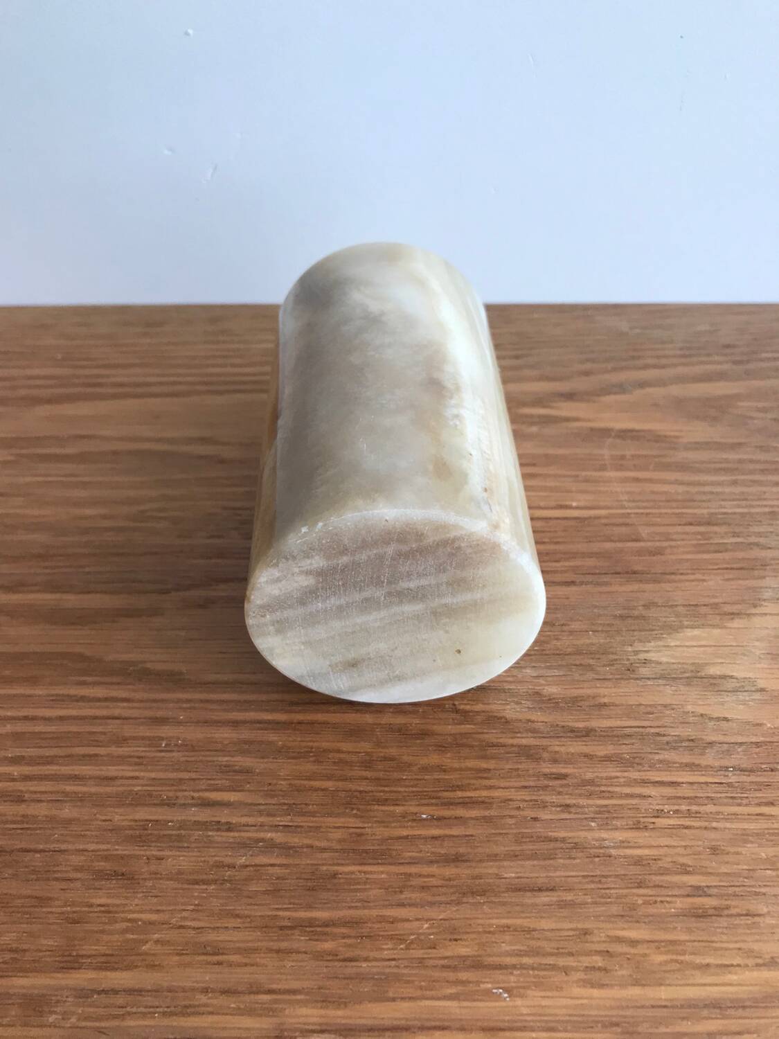 Small vintage onyx vase or candle holder