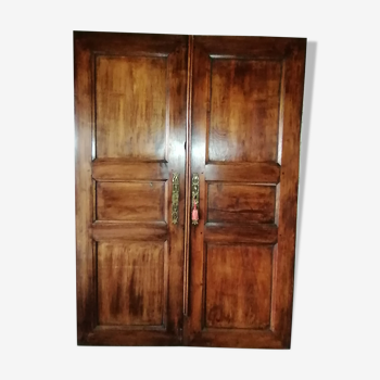 Portes d'armoire ancienne chêne