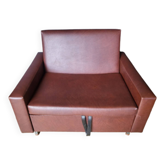 Vintage 60s convertible fireside chair