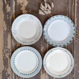 Set of four plates for dessert iron land