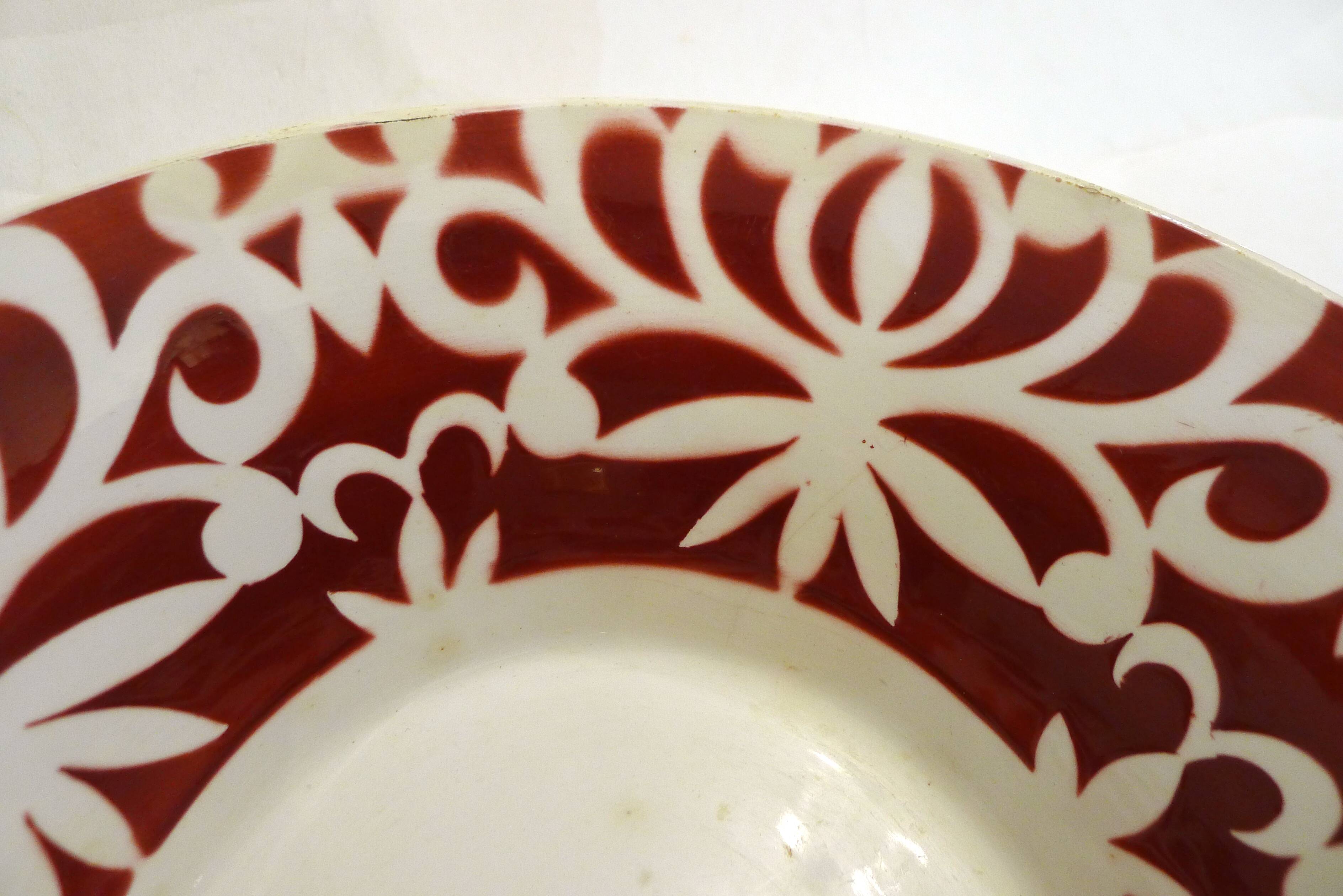 Dish salad bowl Digoin Sarreguemines 1950s