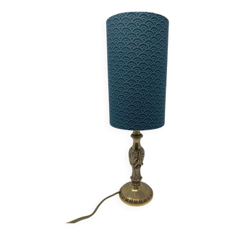 Bedside lamp with brass foot