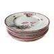 Lot de 9 assiettes plates Terre de Fer modèle « Pavots » St Amand & Hamage Nord