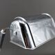 Large Desk Lamp, Chrome, Aluminum and Marble, Modernist Art Deco