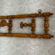 Bamboo-style wooden coat rack