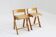 Vintage Italian wood and rope bar stools , set of 2
