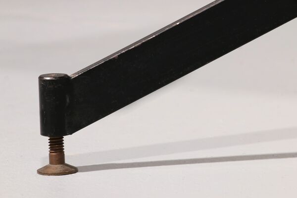 Table basse en marbre italien, style Gio Ponti, métal et laiton, années 1960