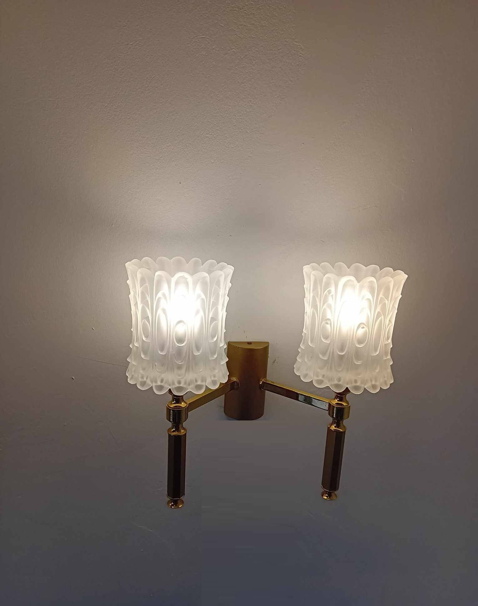 Pair of maison lunel paris france wall lights with 2 lights