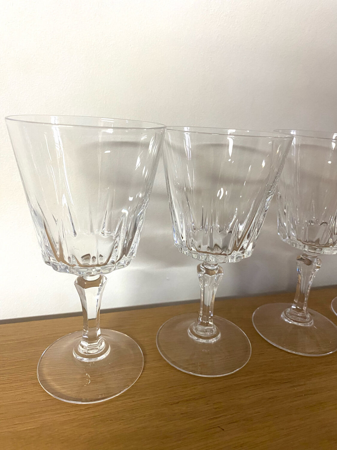 Red wine glasses crystal arques model Versaille