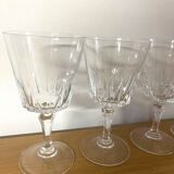 Red wine glasses crystal arques model Versaille