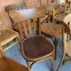Set of 30 mismatched bistro chairs French Restaurant curved wood