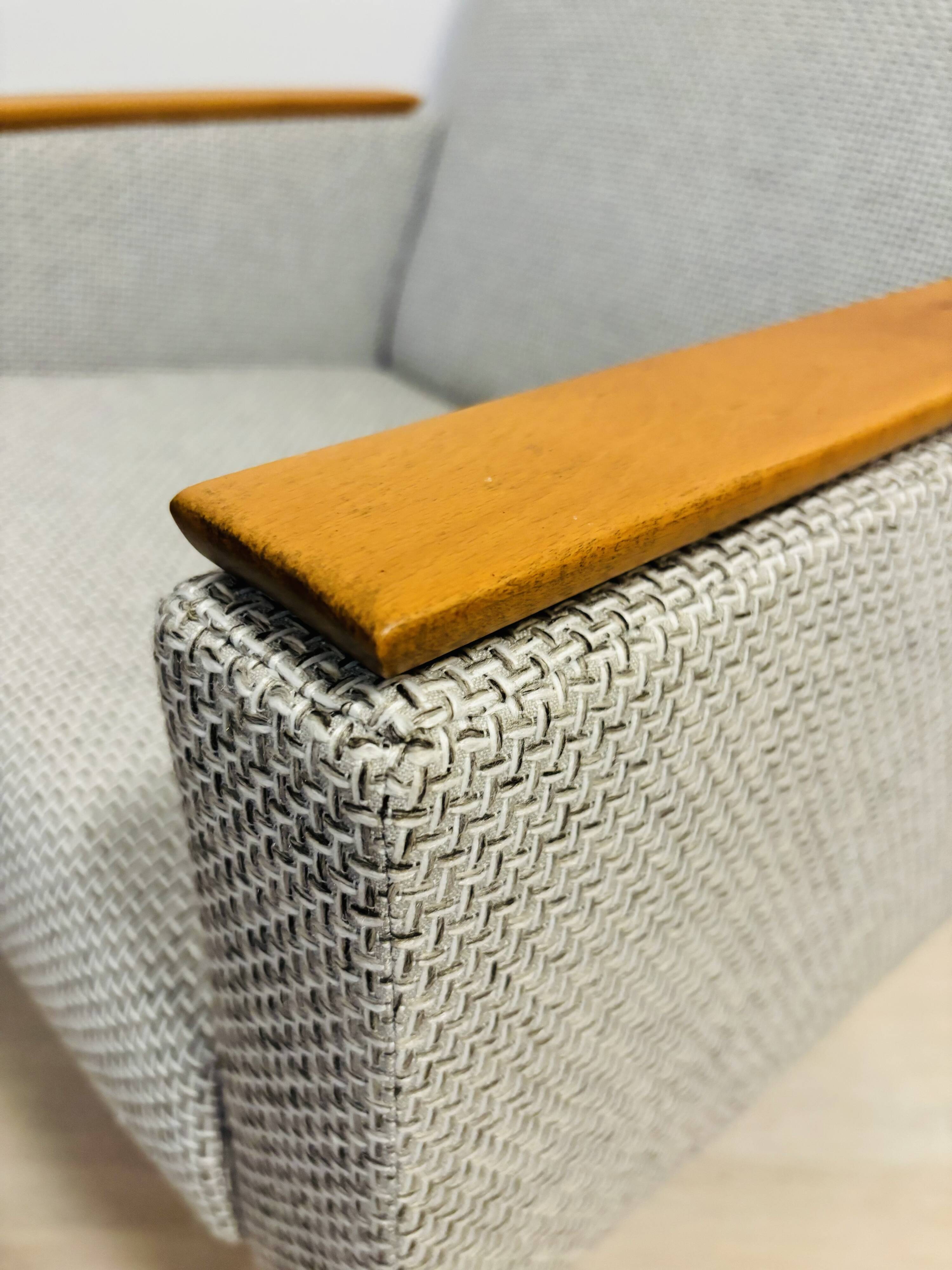 Vintage Grey Armchair from Czekoslovakia 1970’s