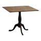 Antique square table with drop leaves made of burl wood, handcrafted in Sweden, 19th century.