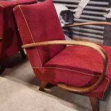 Pair of H 410 armchairs by Jindřich Halabala for Up Zavody