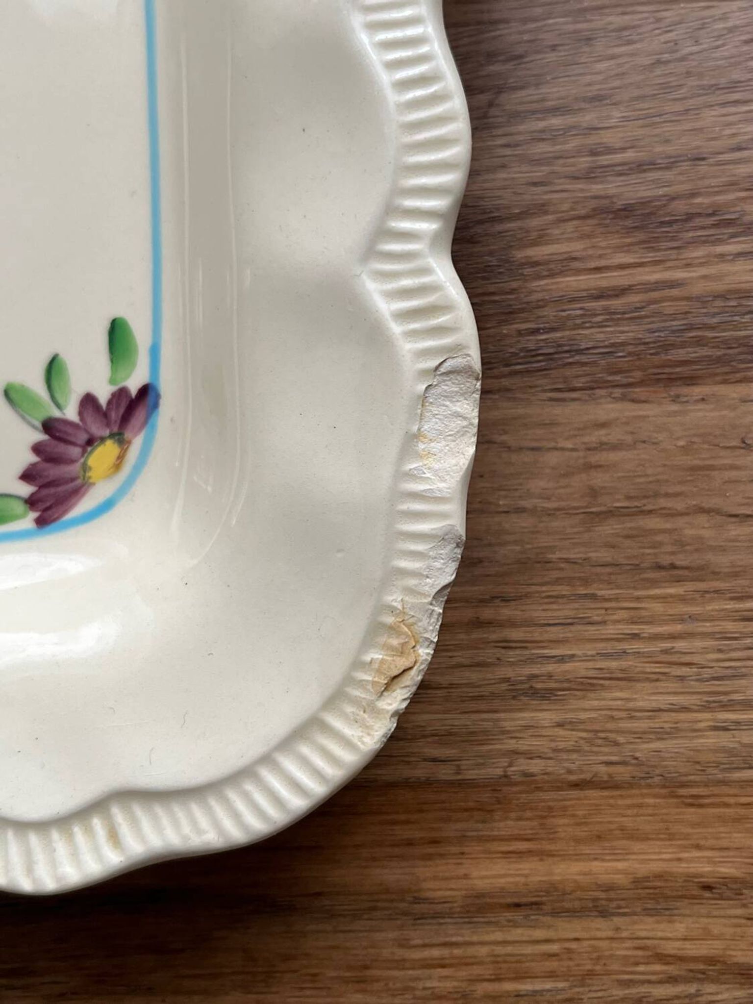 Rectangular ceramic plate