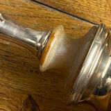 Brass and stone candlestick