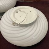 Murano Glass Flushmount Lights Set of 2