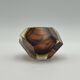 Murano Sommerso- Handmade Glass Vase in Hazelnut Brown and Gold, 1960s