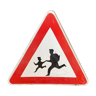 Warning children traffic sign original 1970s