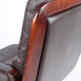Pair of leather visitor armchairs by Eugen Schmidt
