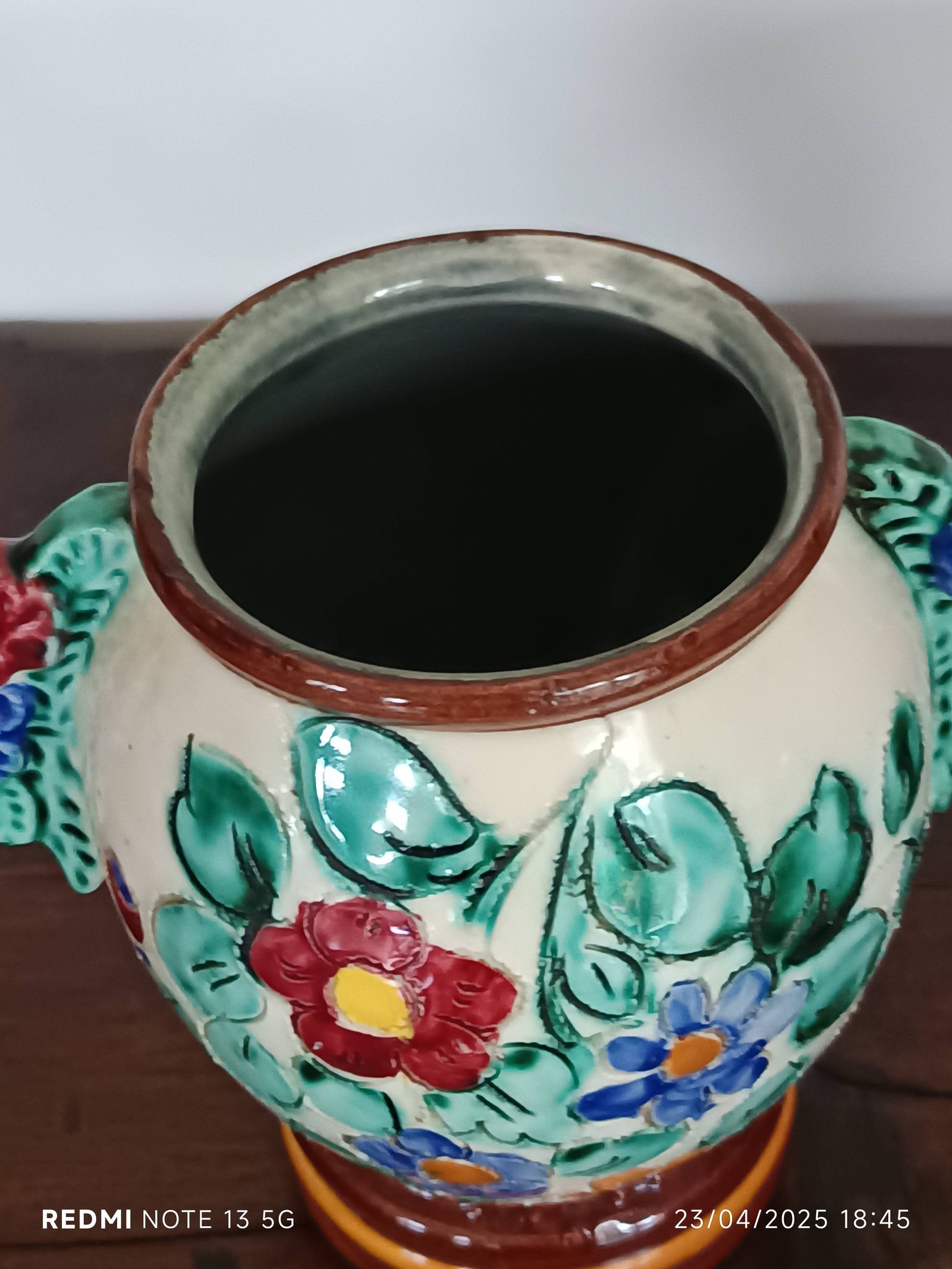 Paire de vases à oreilles Cerart Monaco 1950/1960