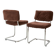 Pair of chrome and velvet chairs, Roche Bobois, 1970s