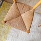 Set of 4 vintage Italian chairs in wood and straw.
