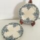 Lot of 2 plates for dessert Terre de Fer décor Louis XV