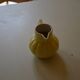 Lemon-shaped ceramic pitcher