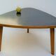 Tripod tripod table. oak, black laminate