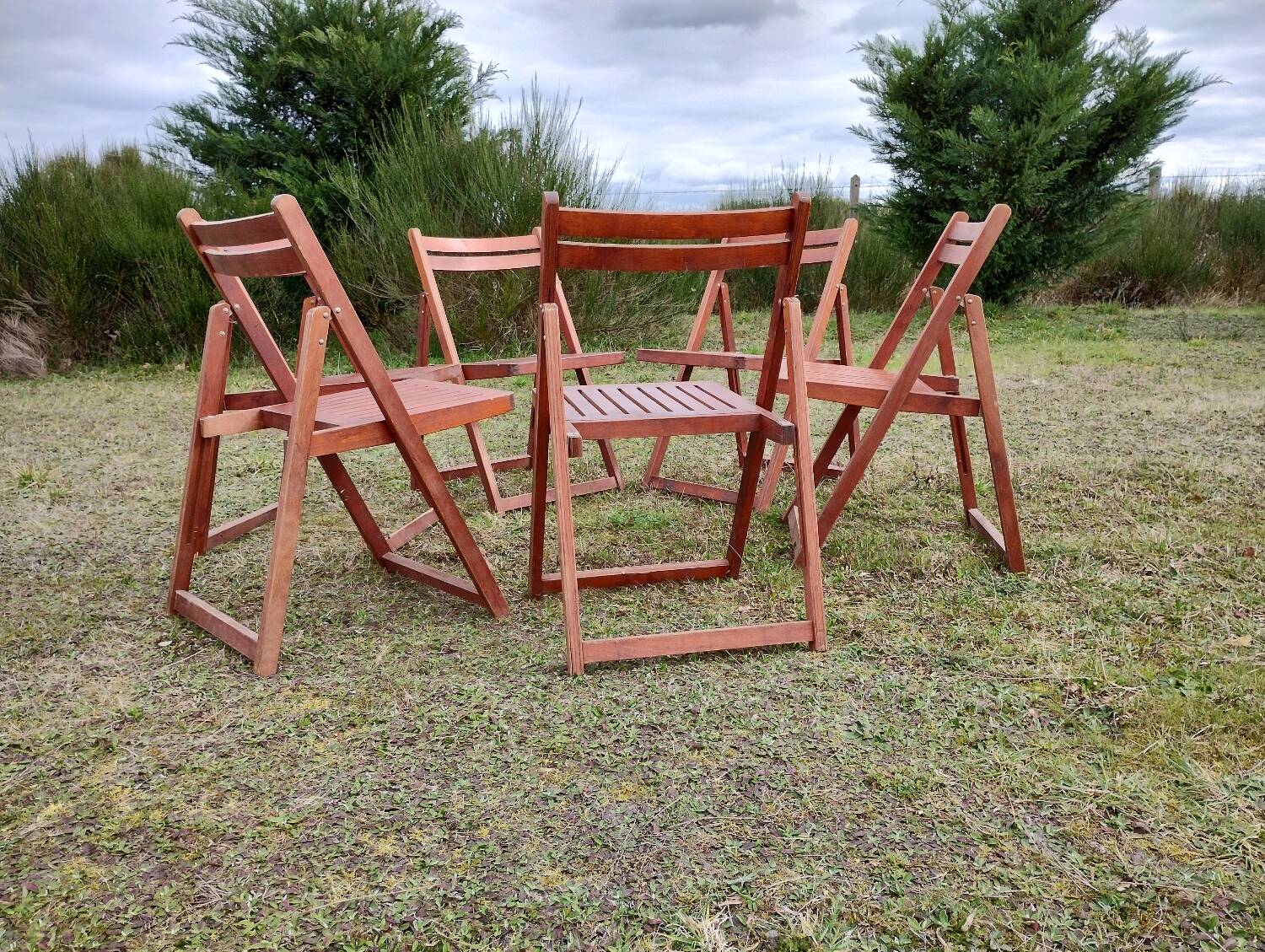 Vintage folding chairs