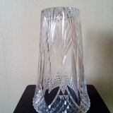 Crystal vase with bouquet holder and crystal barley ears
