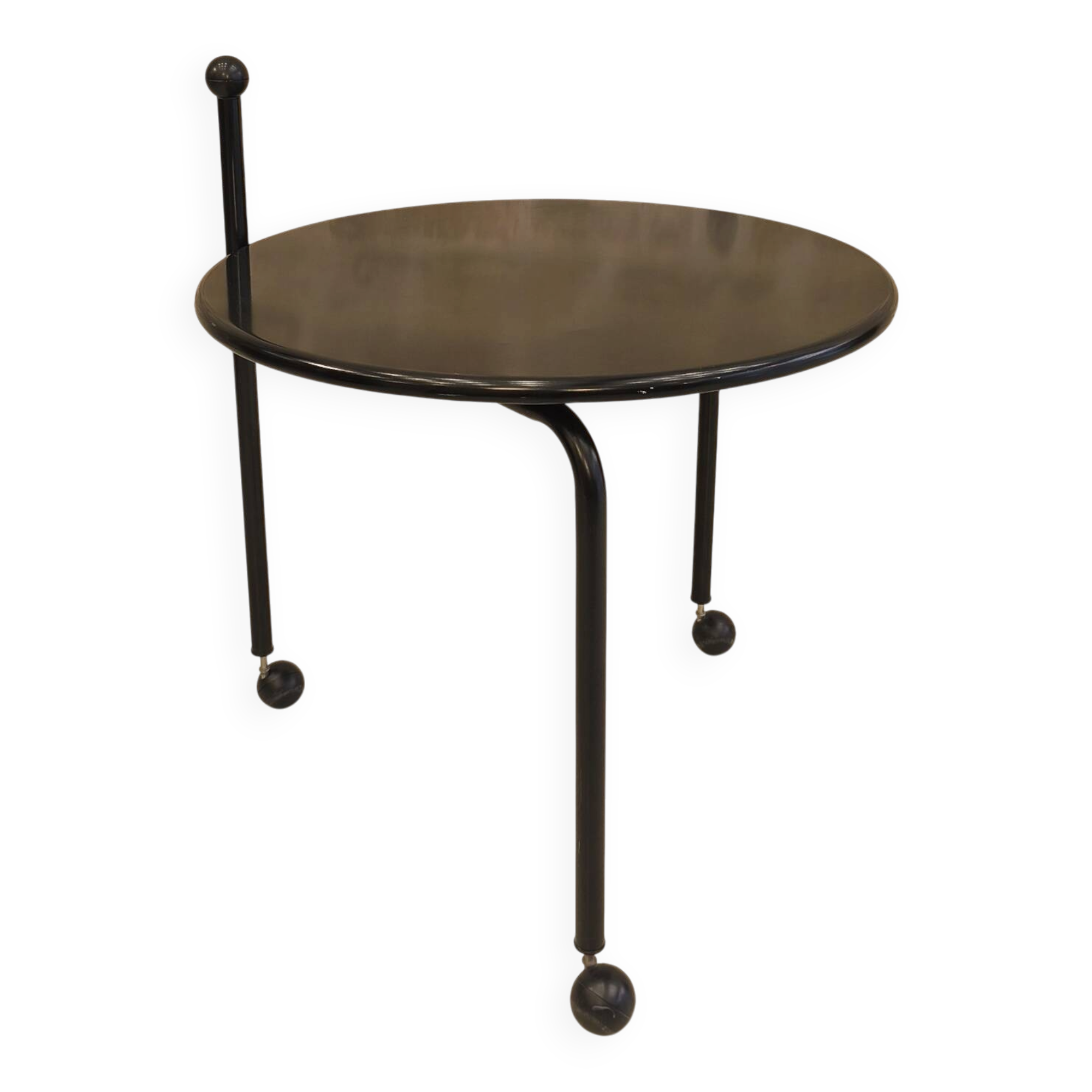 Foldable metal side table, design by Tord Bjorklund, Ikea.
