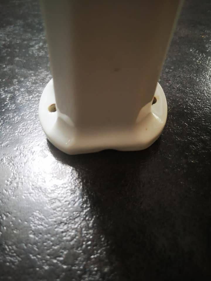 Wall lamp old white porcelain Art Deco 1930 tulip opaline glass