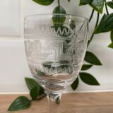 Verre à liqueur gravé