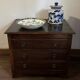 Petite commode ancienne en hêtre 3 tiroirs France Fin XIXe/début XXe