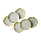 Set of 6 flat plates Luneville, Libourne model, vintage French