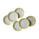 Set of 6 flat plates Luneville, Libourne model, vintage French