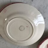 Set of 6 flat plates longchamp pinks years 30-40