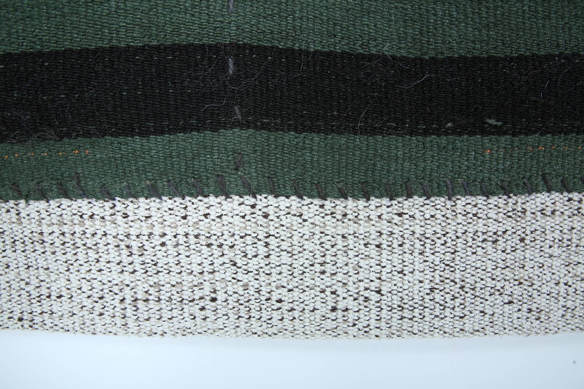 Green & Black Vintage Kilim Rug, 86x86Cm