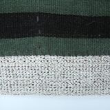 Green & Black Vintage Kilim Rug, 86x86Cm