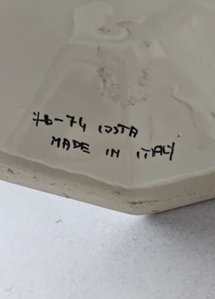 Vintage Costa Italy white ceramic candle holder - 1950s