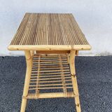 Rattan bedside and bamboo