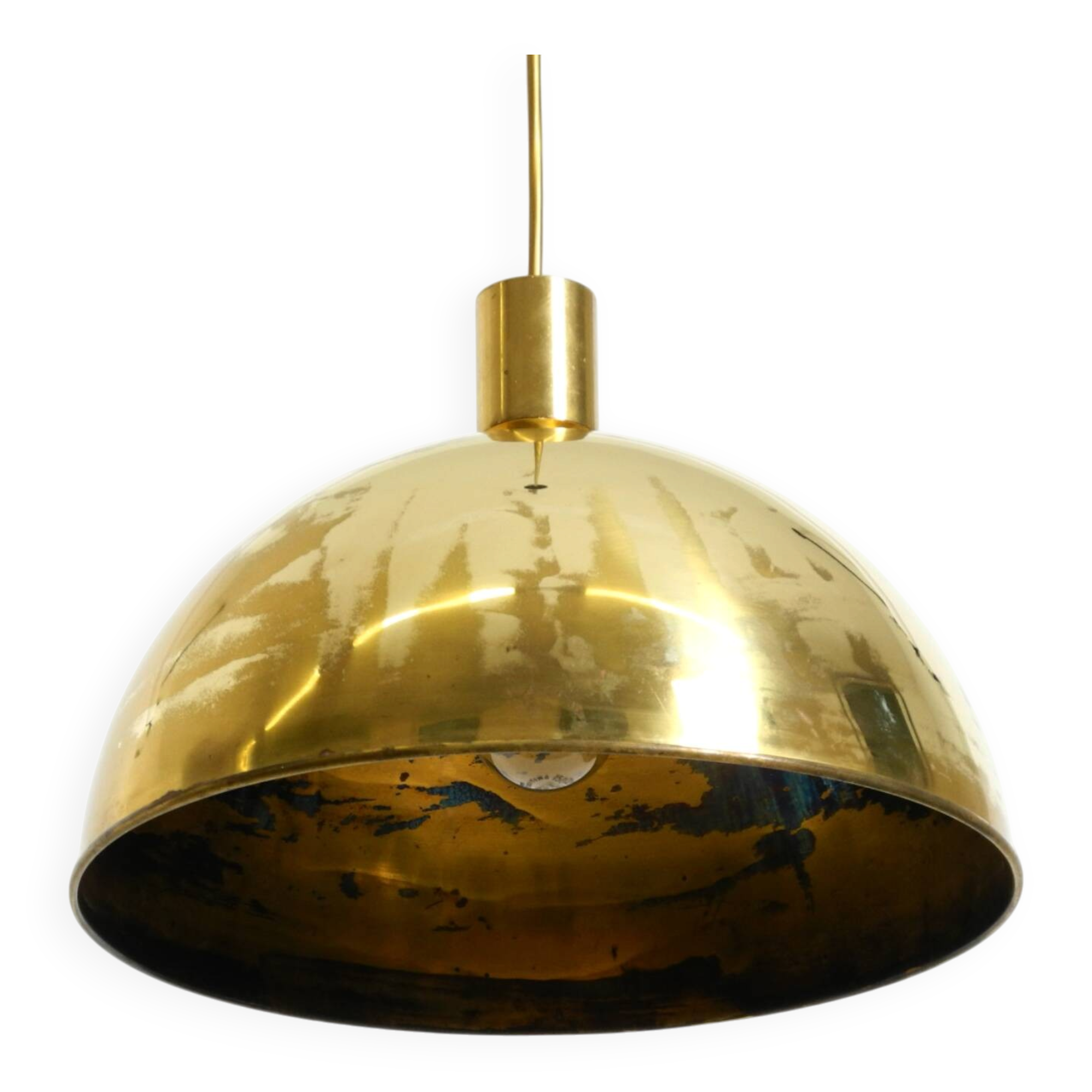 Original Florian Schulz brass pendant lamp | Model "Posa" | 1970s