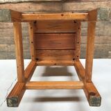 Pair Tabouret wears tripod plant solid wooden sofa tip 1950 Vintage furniture decoration