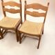 6 brutalist chairs by Guillerme and Chambron