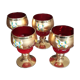 Verres rouges, dorés